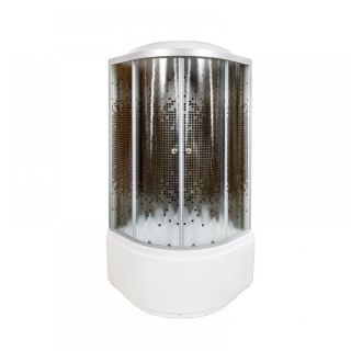 Душевая кабина Deto L 890 с электрикой BLACK 90х90х215 см